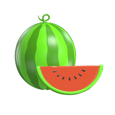 wassermelone 3d modell 3D Graphic