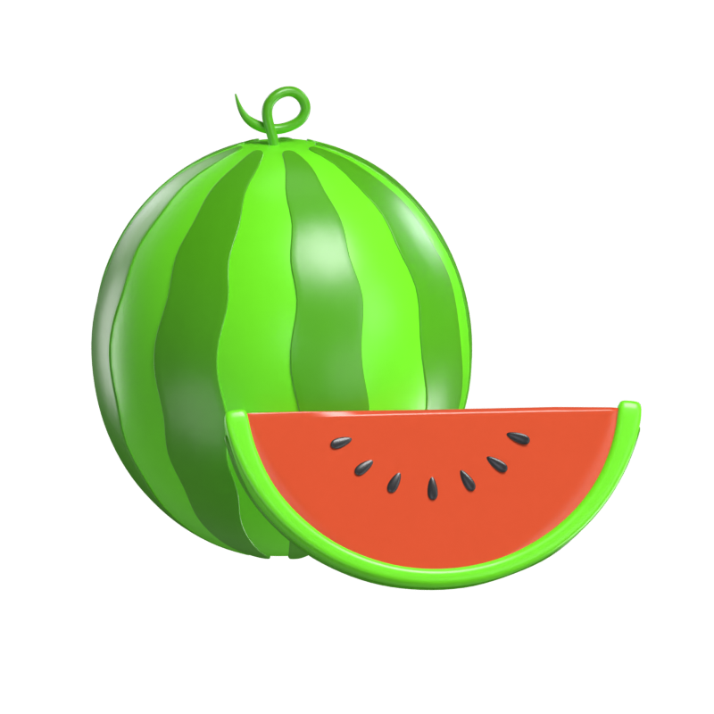 Wassermelone 3D Modell