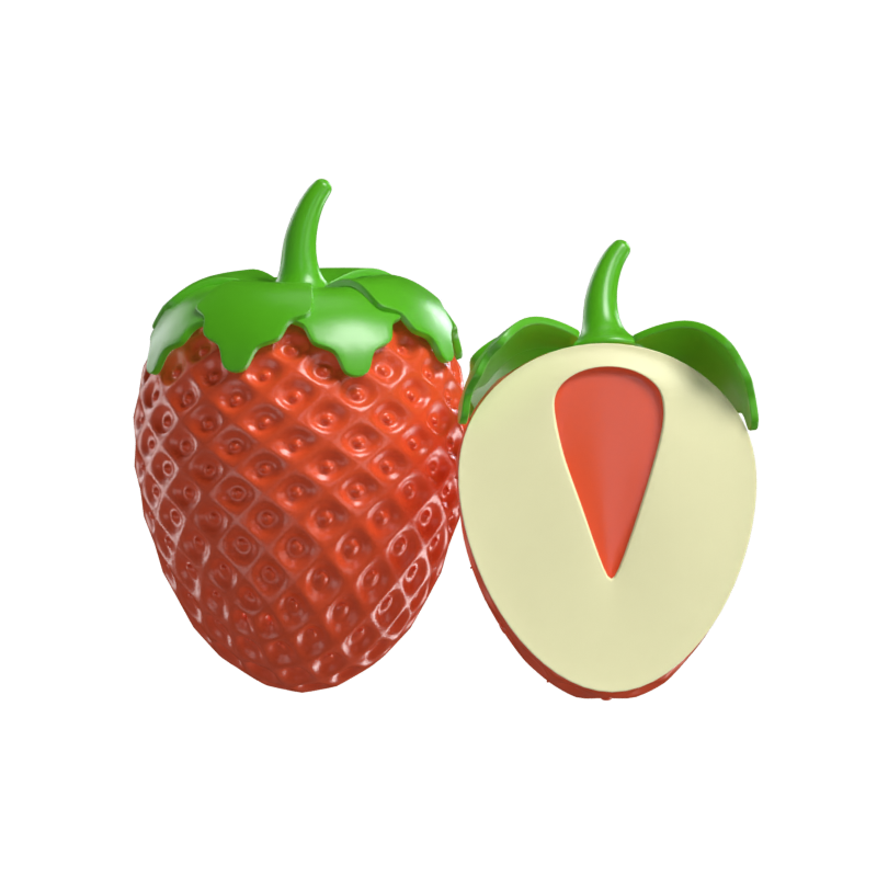 Erdbeeren 3D Modell 3D Graphic