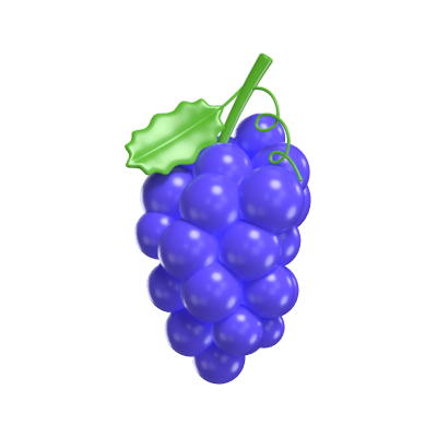 modelo 3d de uvas 3D Graphic