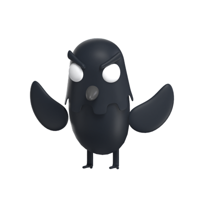 Scary Raven 3D Model 3D Graphic