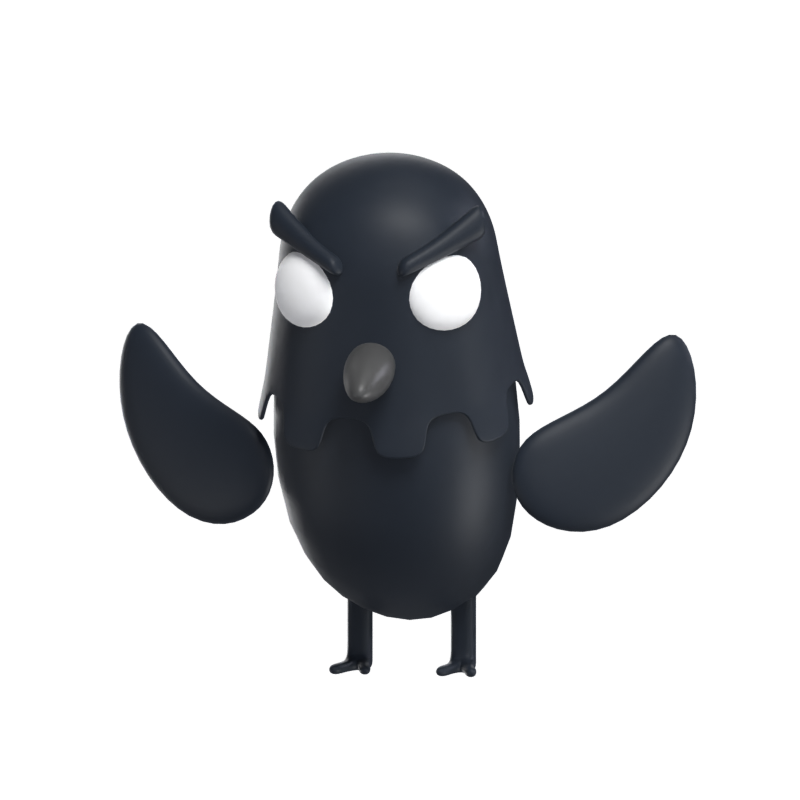 Scary Raven 3D Model 3D Graphic