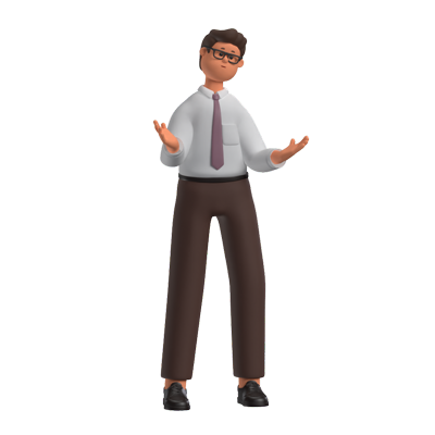 Ryan HR Fintech Explain 3D Character 3D Graphic