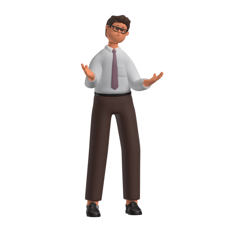 Ryan HR Fintech Explain 3D Character 3D Graphic