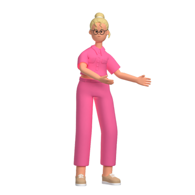 Tracy HR Fintech 3D Character 3D Graphic