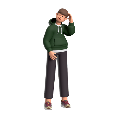 tom edu app confunde personagem 3d 3D Graphic