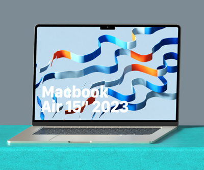 macbook air ángulo bajo a alto 3d animated mockup 3D Template