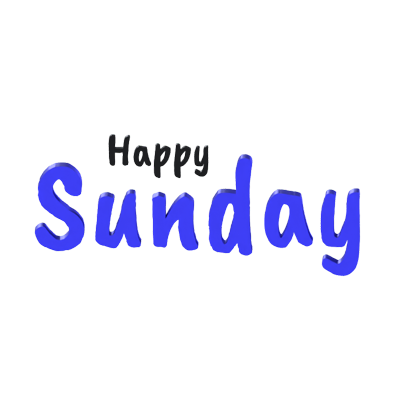 texto 3d "happy sunday 3D Graphic