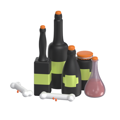 Witch Bottle 3D Model 3D Graphic