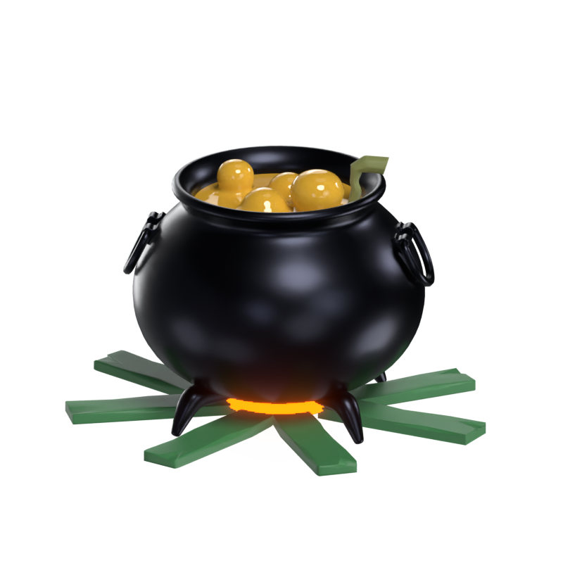 Witch Cauldron 3D Model 3D Graphic