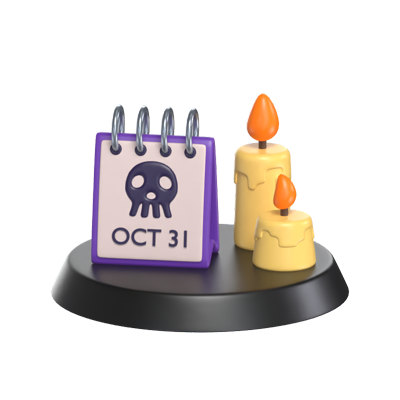 Halloween Calendar 3D Model 3D Graphic