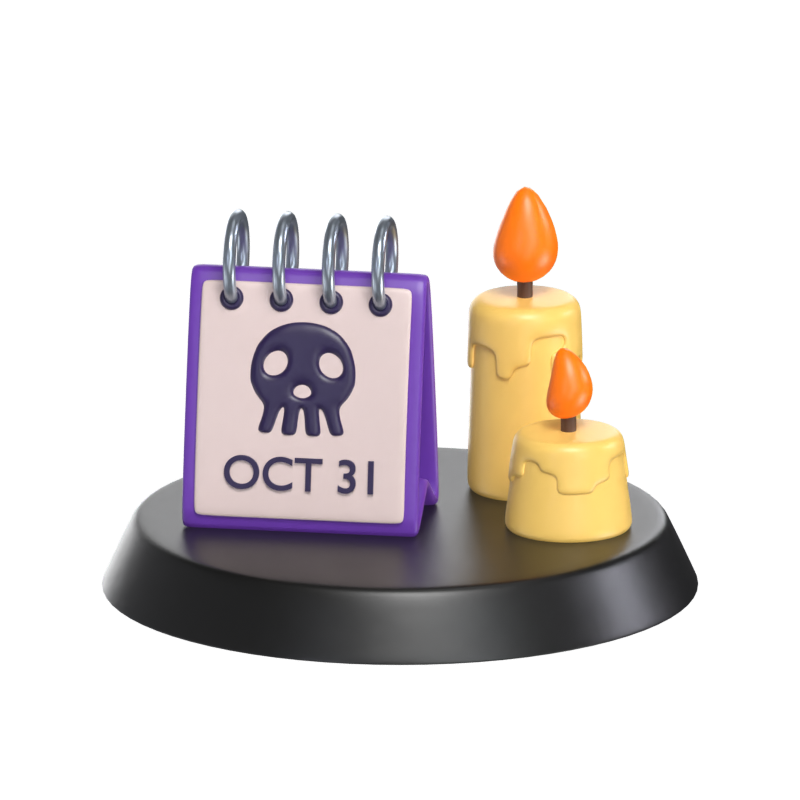 Halloween Calendar 3D Model