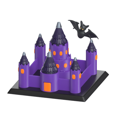 Castillo Nocturno Modelo 3D 3D Graphic