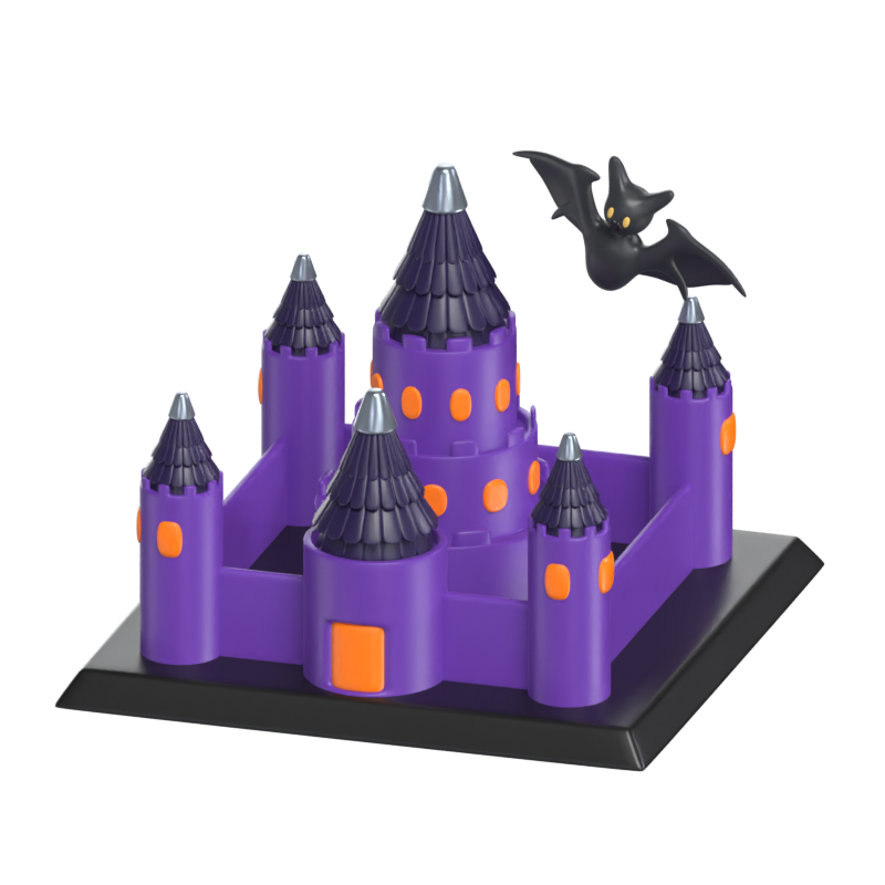 Castillo Nocturno Modelo 3D 3D Graphic