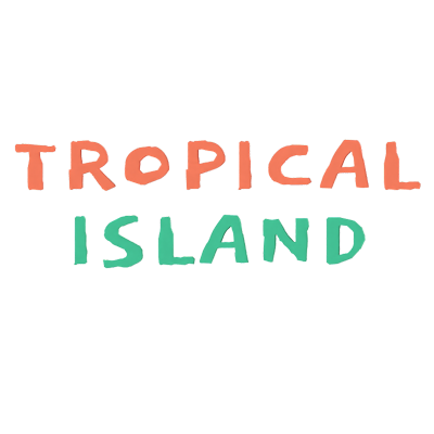 Tropical Island 3D Text 3D Graphic