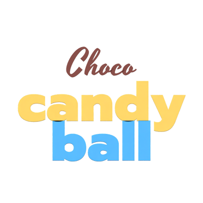 texto em 3d da choco candy ball 3D Graphic