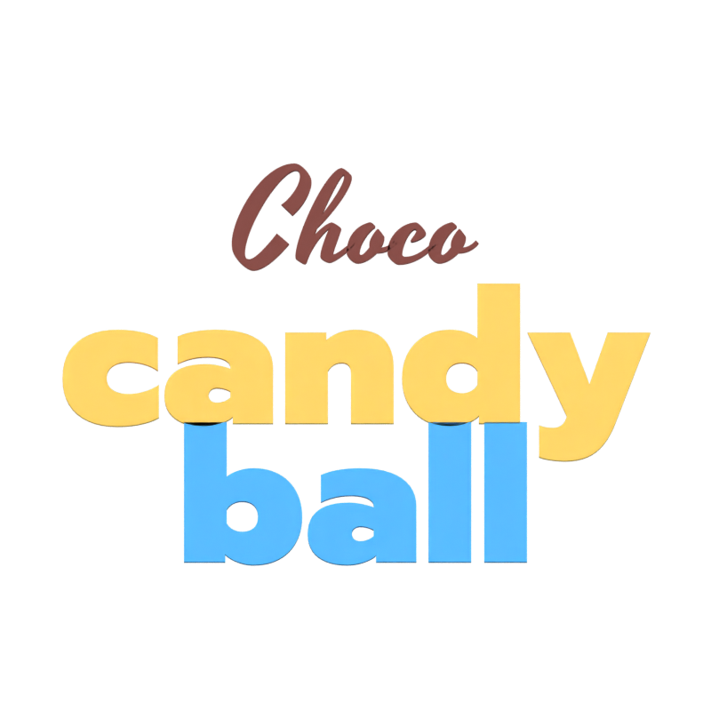 Texto em 3D da Choco Candy Ball