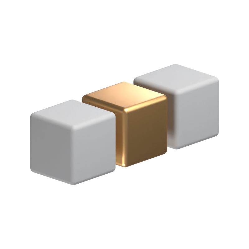 Triple Cubes Animated 3D Icon 3D Graphic