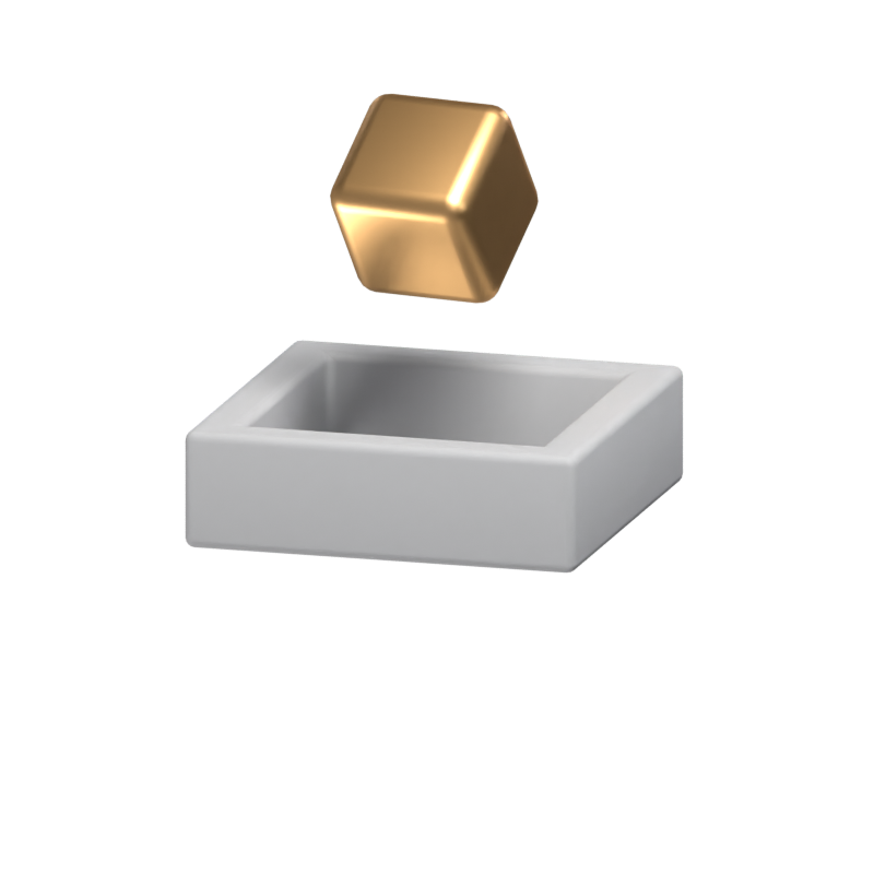 Floating Cube Animated 3D Icon 3D Graphic