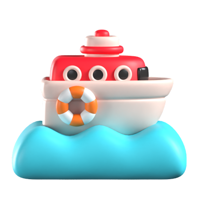 icono 3d animado de crucero 3D Graphic