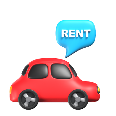 Car Rent Animated 3D Icon 3D Graphic