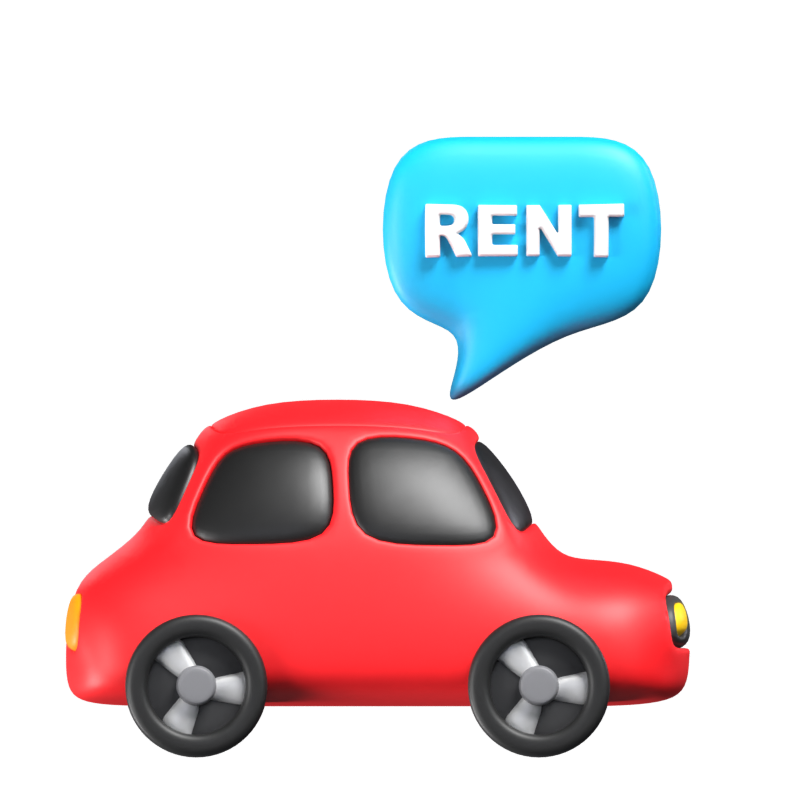 Car Rent Animated 3D Icon 3D Graphic