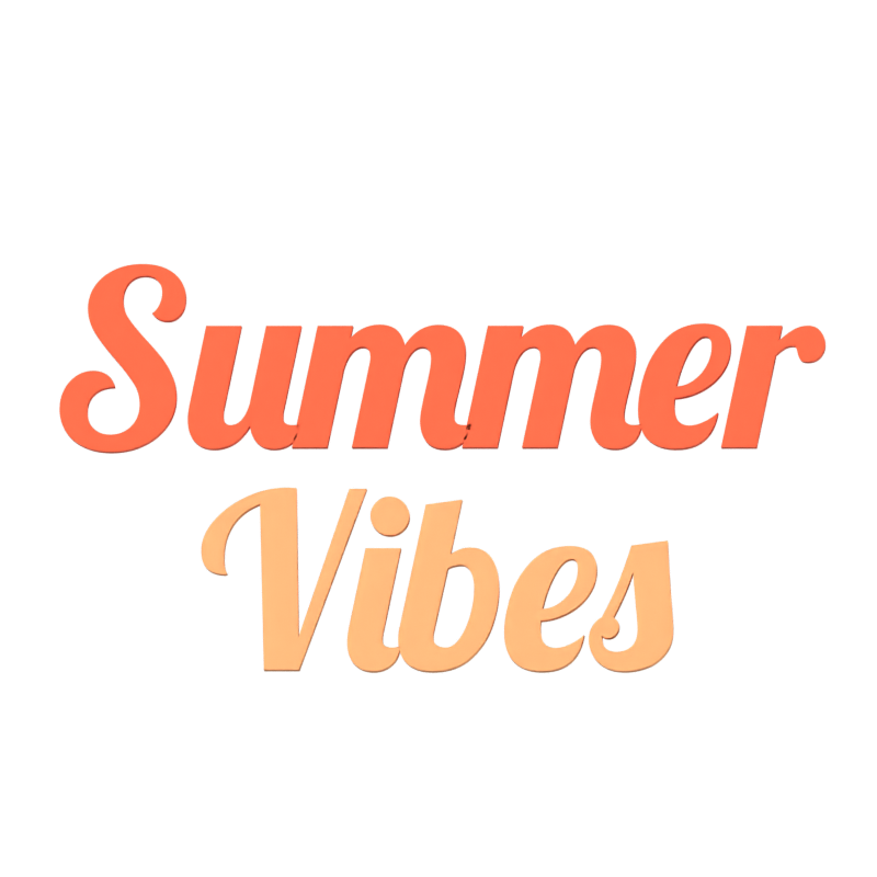 Sommer Vibes 3D Text