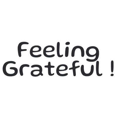 Feeling Grateful 3D Text 3D Graphic