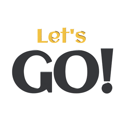 Let's Go! 3D Text 3D Graphic