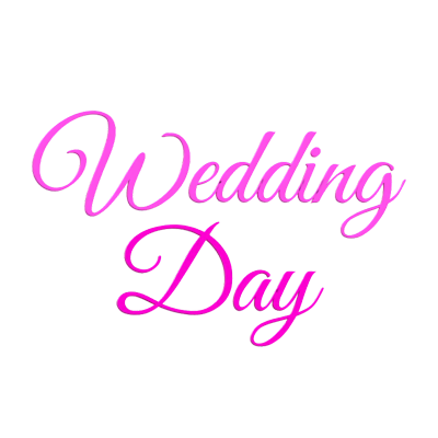 Wedding Day 3D Text 3D Graphic