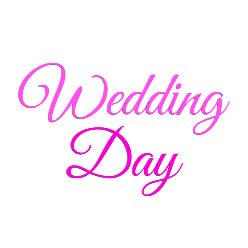 Wedding Day 3D Text