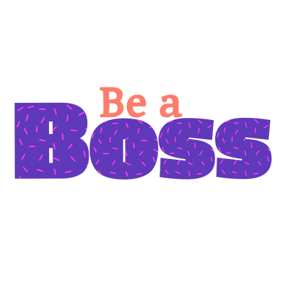 texto em 3d "be a boss 3D Graphic