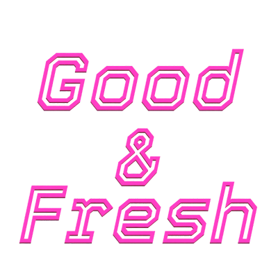 Good & Fresh 3D Text 3D Graphic