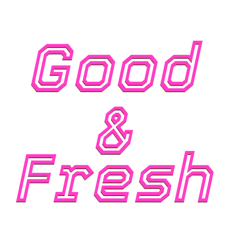 Good & Fresh 3D Text