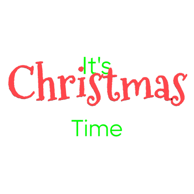 it's christmas time texto em 3d 3D Graphic