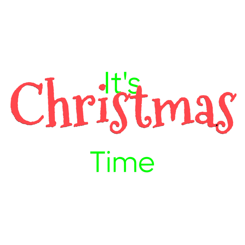 It's Christmas Time 3D Text