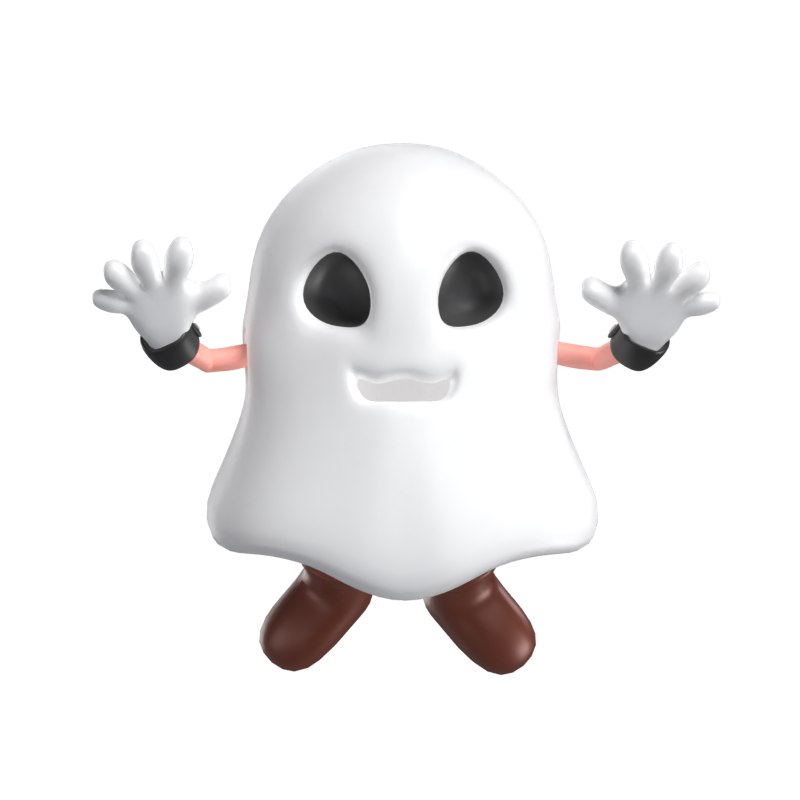 Halloween Ghost Jump 3D Model 3D Graphic