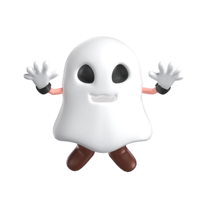 ハロウィンゴーストジャンプ3dモデル 3D Graphic