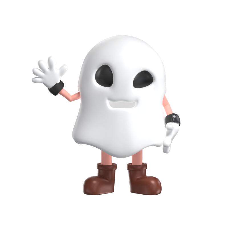 Halloween Ghost Wave Mano Modelo 3D 3D Graphic