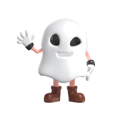 Halloween Ghost Wave Hand 3D Model 3D Graphic