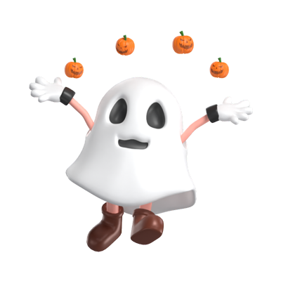 Halloween Geist Happy 3D Modell 3D Graphic