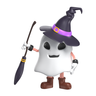 Halloween Ghost Witch Outfit  3D Model 3D Graphic