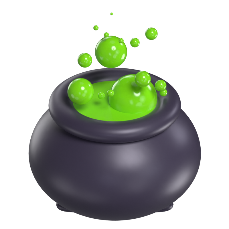 Witch Cauldron 3D Model