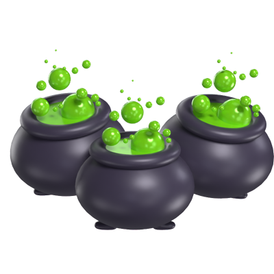 Witch Cauldrons 3D Model 3D Graphic