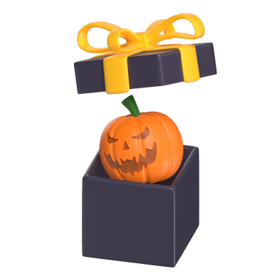 Pumpkin Giftbox 3D Model 3D Graphic