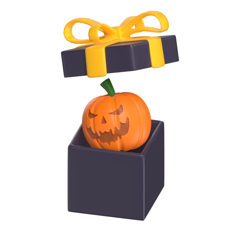 Pumpkin Giftbox 3D Model 3D Graphic