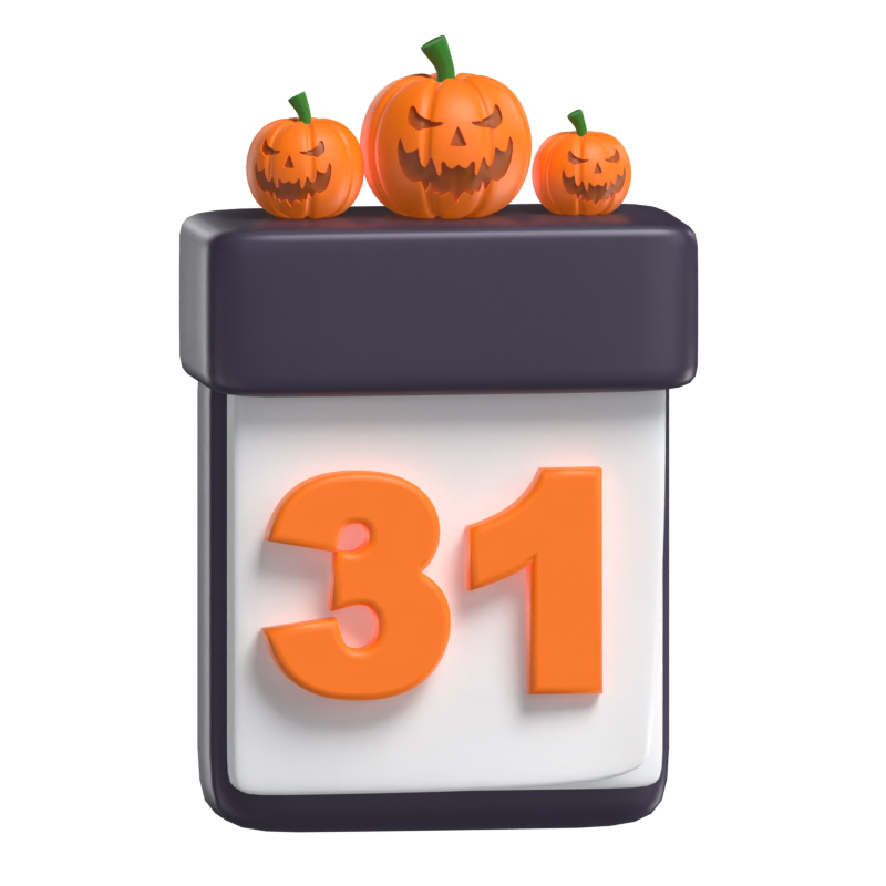 Calendario de Halloween Modelo 3D 3D Graphic