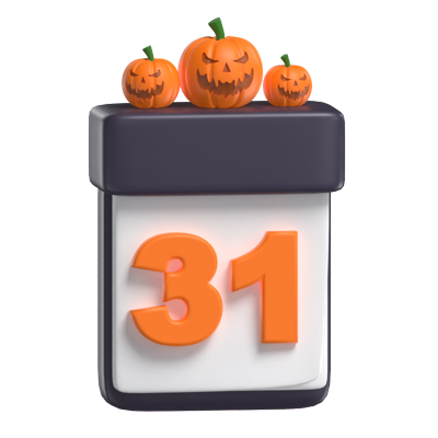 calendario de halloween modelo 3d 3D Graphic