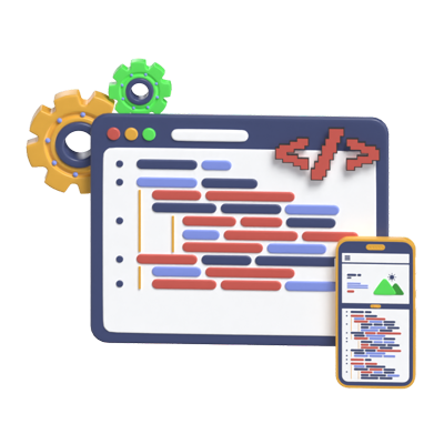 interface de edição de codificação modelo 3d 3D Graphic