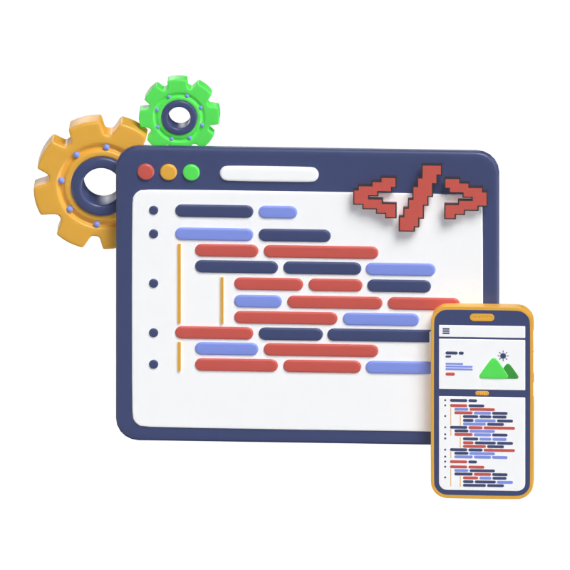 Interface de edição de codificação Modelo 3D